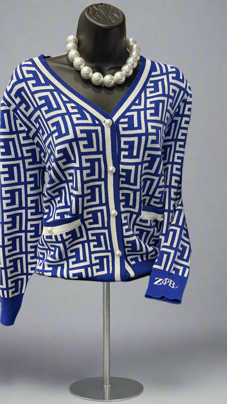 Zeta Phi Beta The Keystone Cardigan