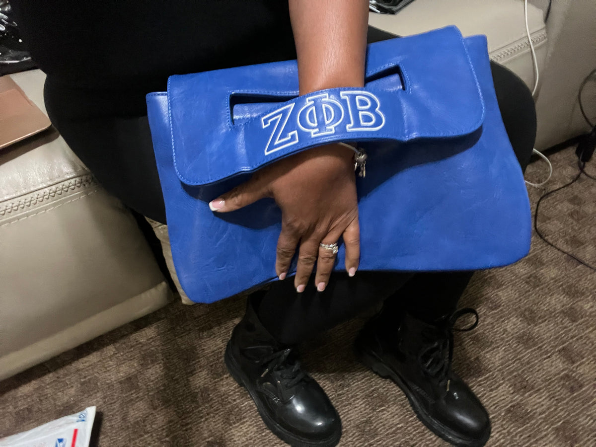 ZΦΒ Vegan Leather Clutch | Zeta Phi Beta