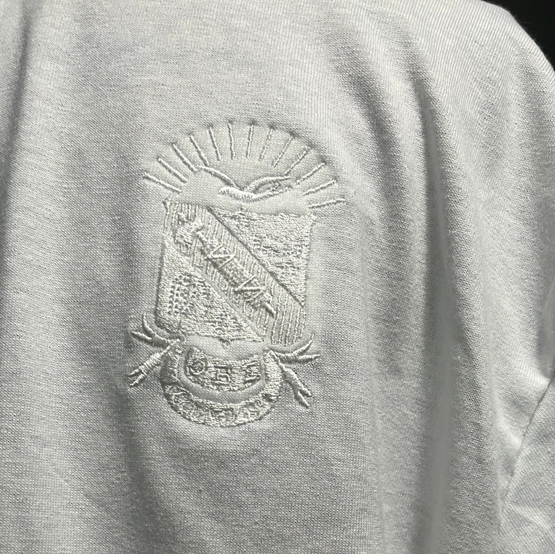 All White Sigma Polo with Crest