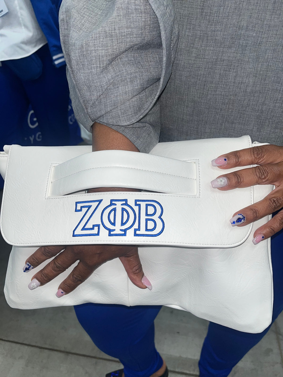 ZΦΒ Vegan Leather Clutch | Zeta Phi Beta