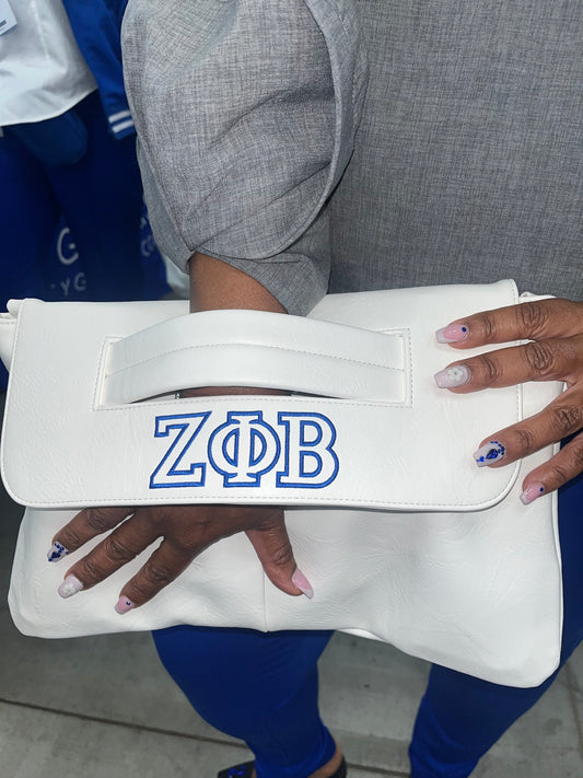 ZΦΒ Vegan Leather Clutch | Zeta Phi Beta
