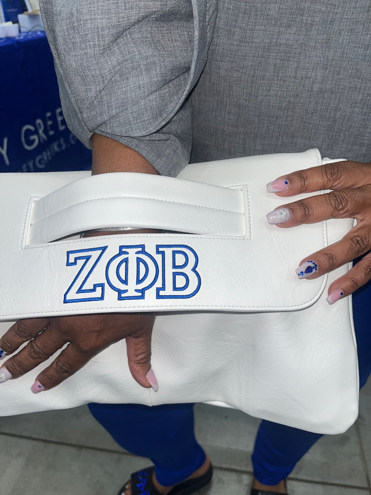 ZΦΒ Vegan Leather Clutch | Zeta Phi Beta