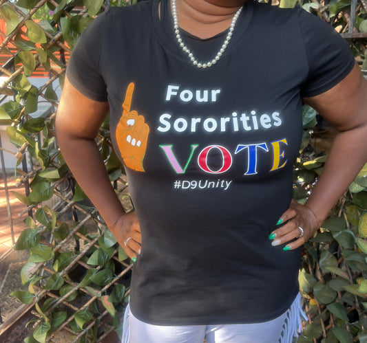4 Sororities 1 VOTE T-shirt