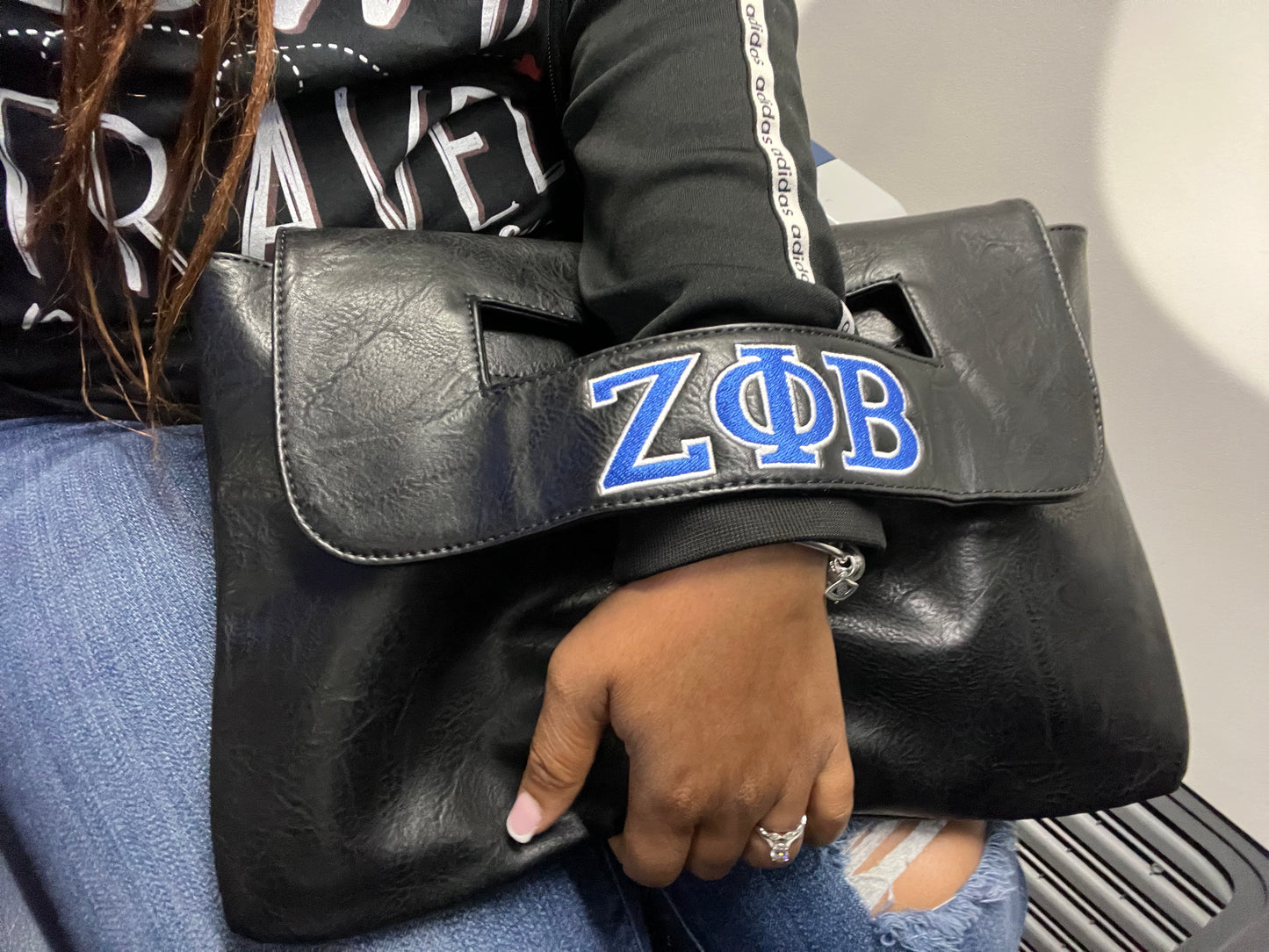 ZΦΒ Vegan Leather Clutch | Zeta Phi Beta
