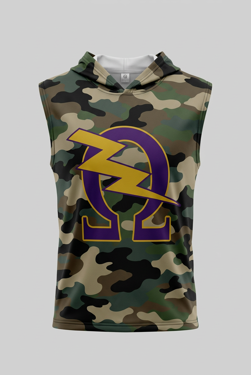 Camo Dry Fit Hoodie | Omega Psi Phi