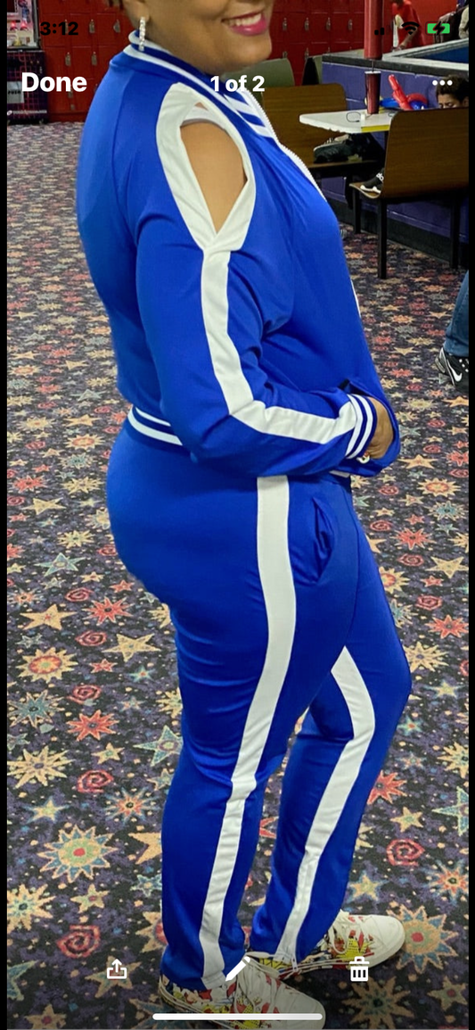 Cold Shoulder Jogger Set | Zeta Phi Beta