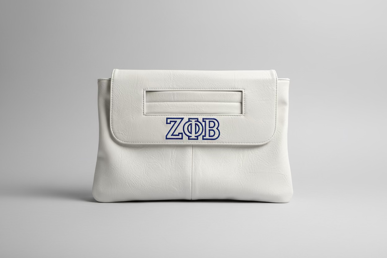 ZΦΒ Vegan Leather Clutch | Zeta Phi Beta