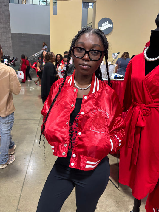 Delta Satin Cropped Jacket