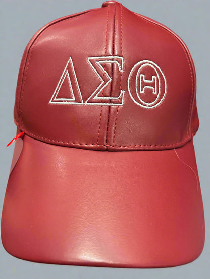 Faux leather DST baseball cap