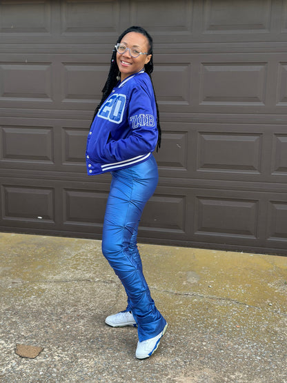 1920 Patten Leather Satin Bomber