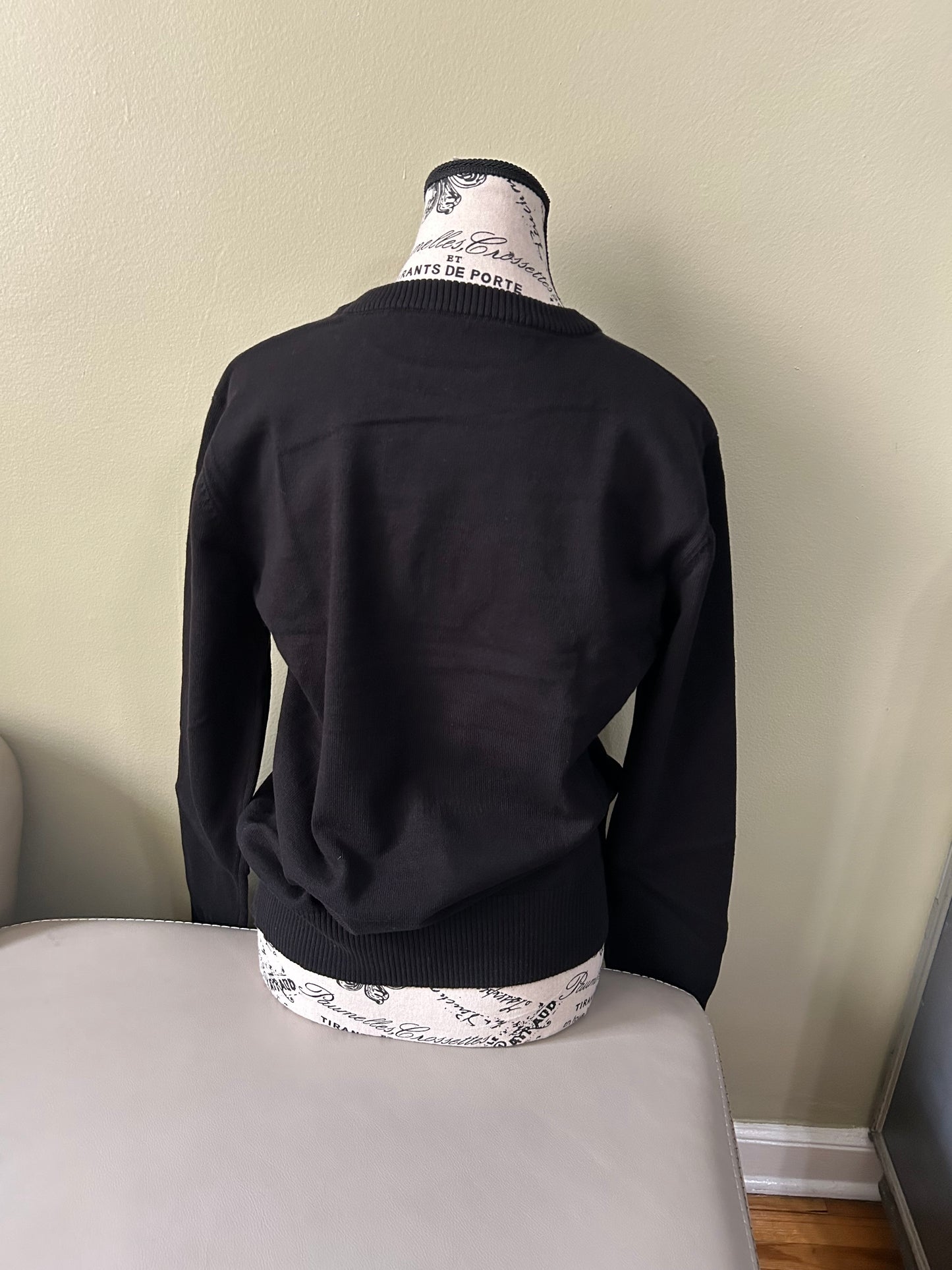 Leather Letter Blackout Sweater | Zeta Phi Beta