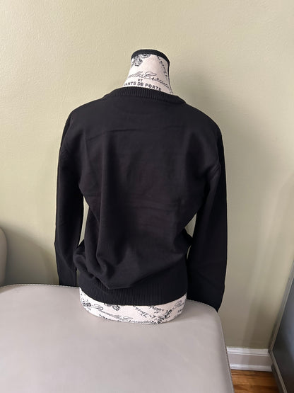 Leather Letter Blackout Sweater | Zeta Phi Beta