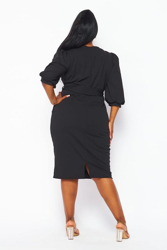 Step into effortless elegance with the Delta Chloe Dress, a faux-wrap design crafted with super stretch for a flattering, comfortable fit. Available in red, black, and white, this versatile dress comes with a matching belt to accentuate your waist and complete the look. Perfect for Soror events, special occasions, or polished everyday style.