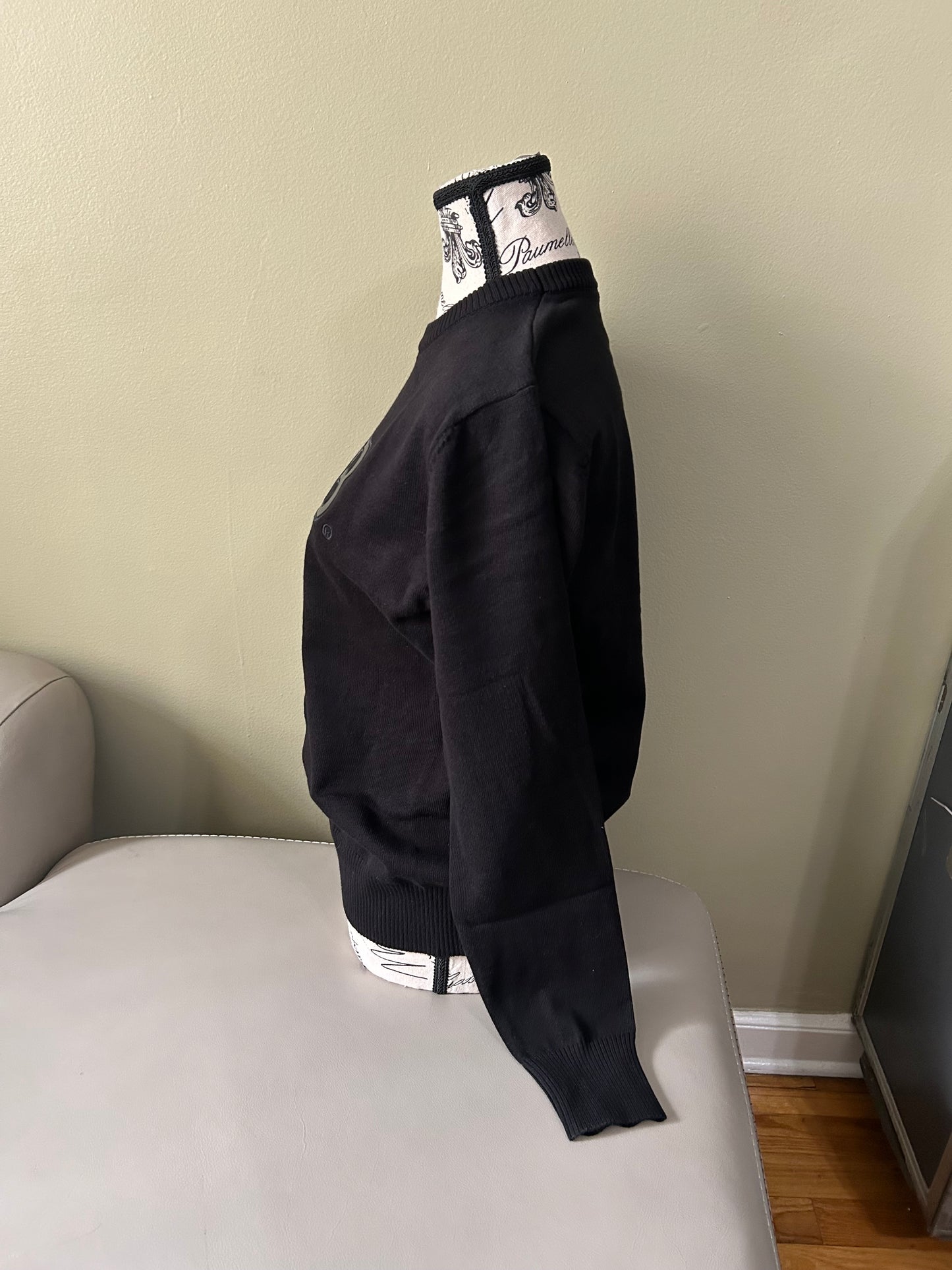 Leather Letter Blackout Sweater | Zeta Phi Beta