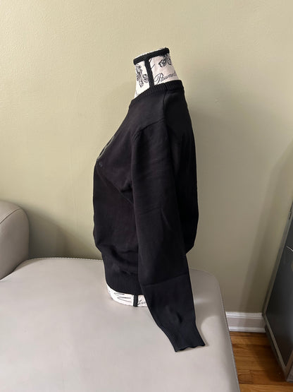 Leather Letter Blackout Sweater | Zeta Phi Beta