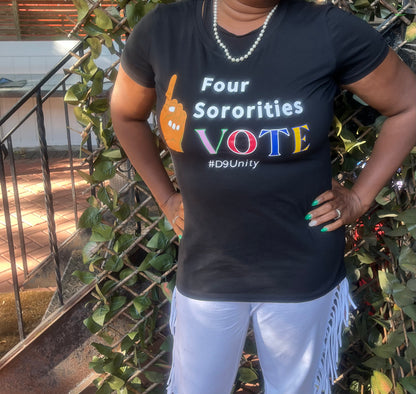 4 Sororities 1 VOTE T-shirt