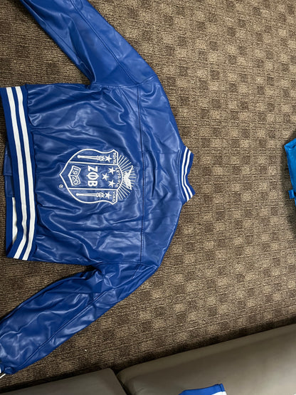 Zeta Vegan leather baseball jacket