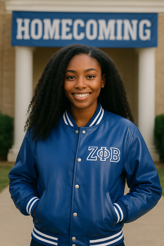 Zeta Vegan leather baseball jacket