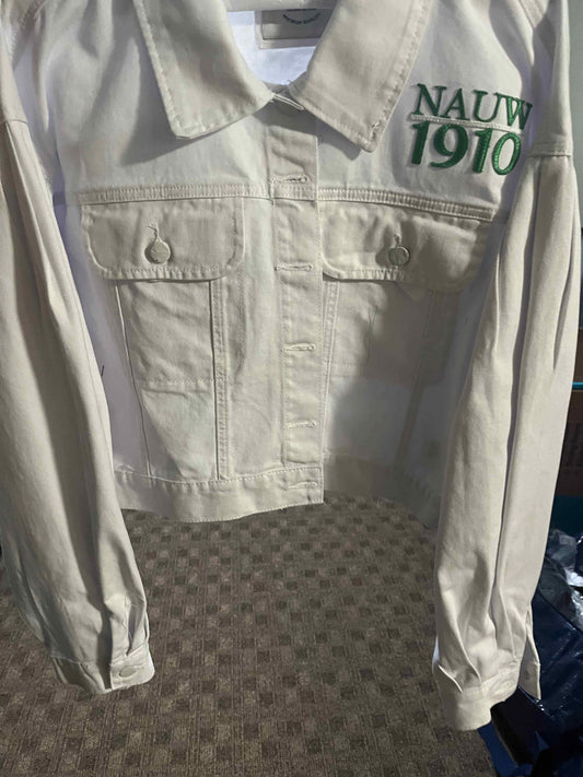 NAUW white denim jacket