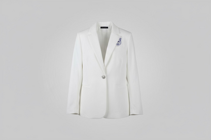 Peek-A-Boo Shield Pearl Button Blazer | Zeta Phi Beta