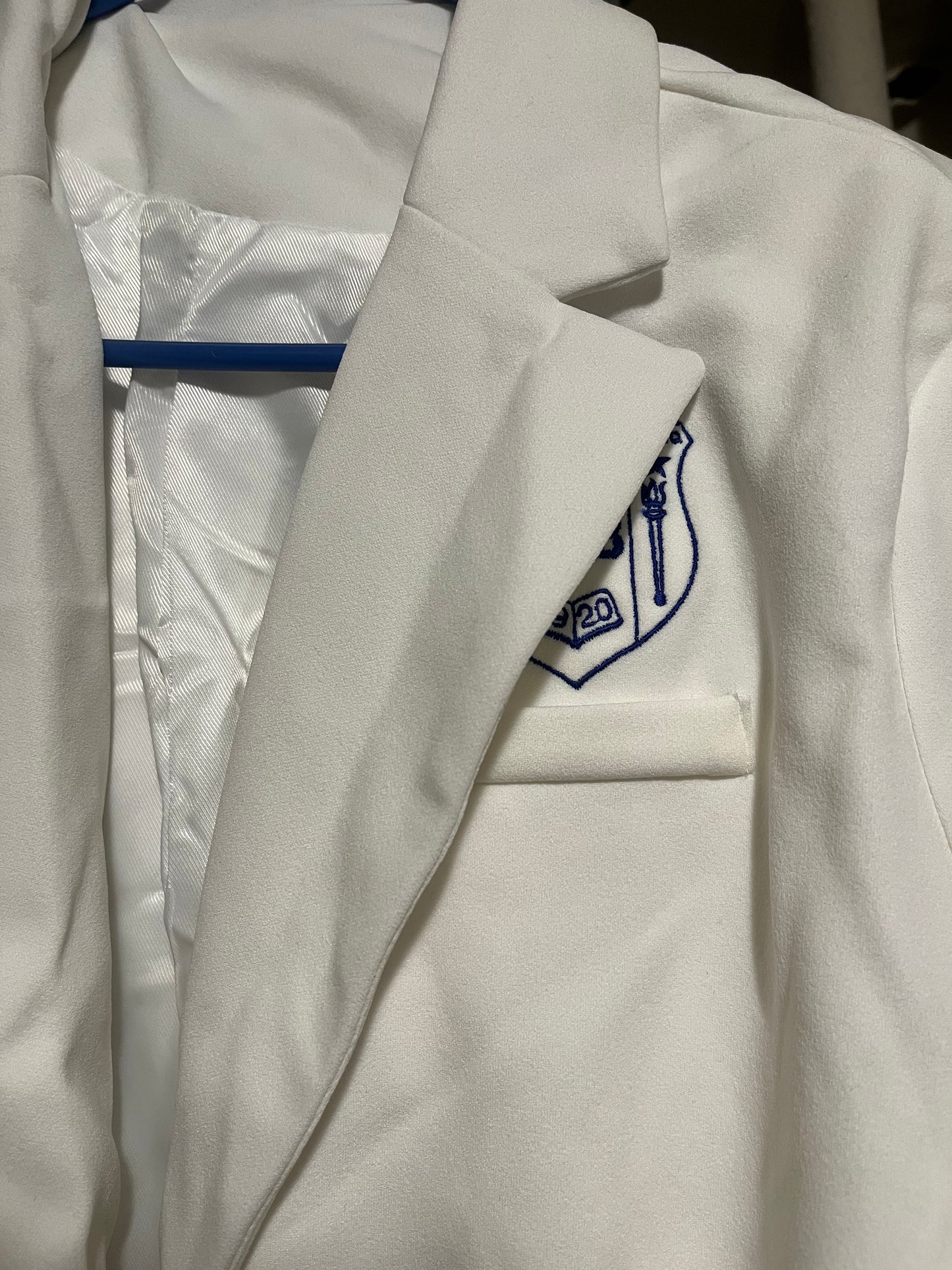 Peek-A-Boo Shield Pearl Button Blazer | Zeta Phi Beta