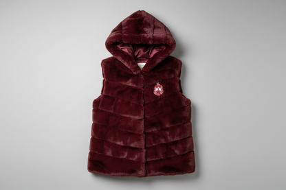 DST 3/4 fox fur hooded vest