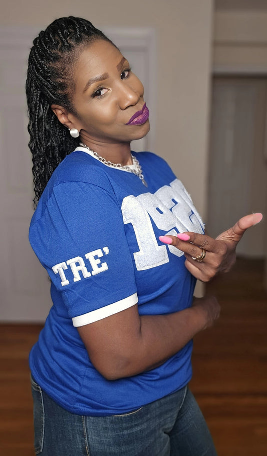 Numbered Chenille Tees | Zeta Phi Beta