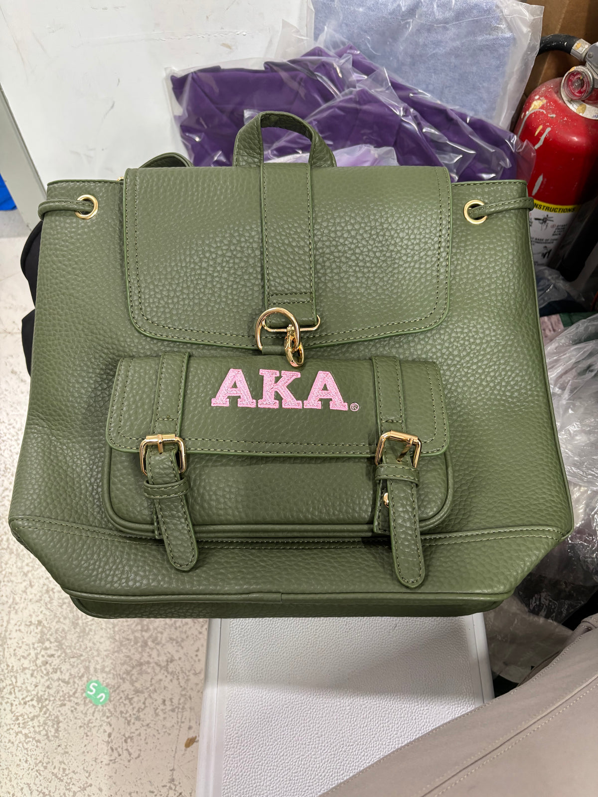 AKA leather mini knapsack