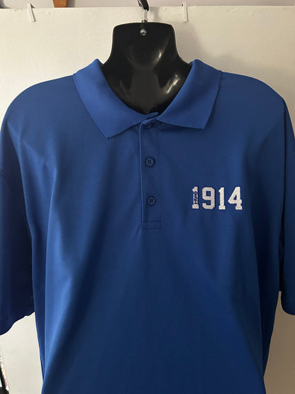 Show your Sigma pride in this classic 1914 Polo, designed in a rich royal blue with a clean embroidered style “1914” detail on the chest. Lightweight, breathable, and perfect for chapter events, conferences, or everyday Fraternity style. A timeless, comfortable piece every Sigma man can wear with confidence.
