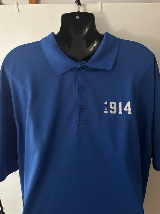 Show your Sigma pride in this classic 1914 Polo, designed in a rich royal blue with a clean embroidered style “1914” detail on the chest. Lightweight, breathable, and perfect for chapter events, conferences, or everyday Fraternity style. A timeless, comfortable piece every Sigma man can wear with confidence.