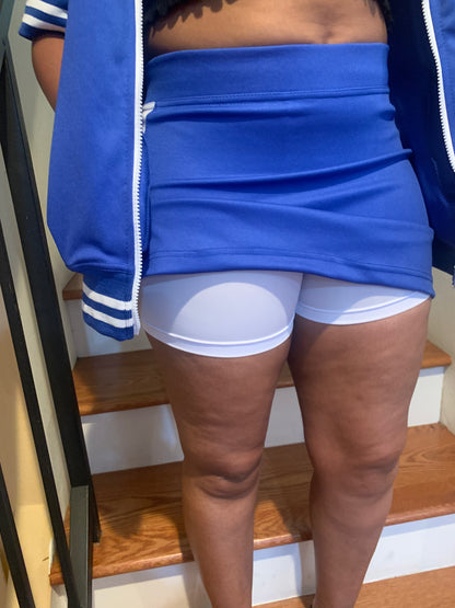 Stand out in The Side Piece Cold Shoulder Set, designed for the Soror who wants something extra. This trendy set features a cold shoulder short sleeve top and allows you to mix and match with your choice of skort/skirt, pants, or Bermuda shorts. Perfect for events, brunches, or any occasion where you want to show off your stylish side. Preorder now to secure your look!