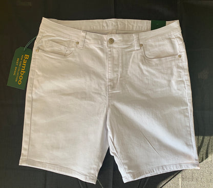 Plus Size White Jeans Shorts